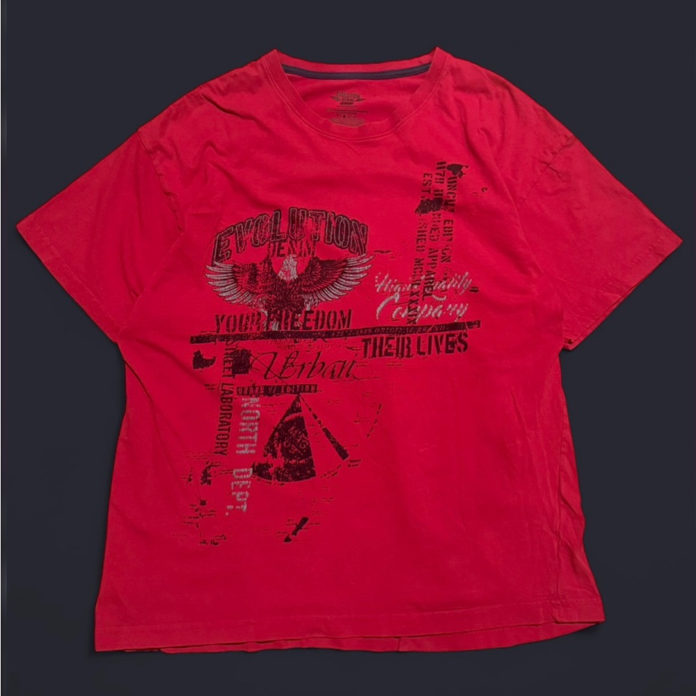 Red Graphic Short Sleeve Tee
